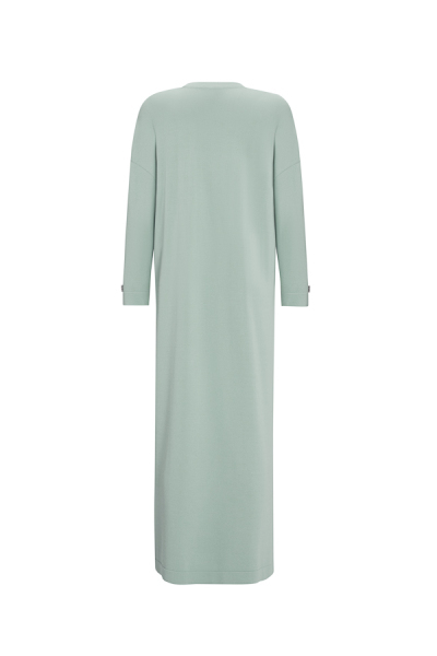 Şerit Desenli Uzun Triko 1241-Camel Elbise - 5