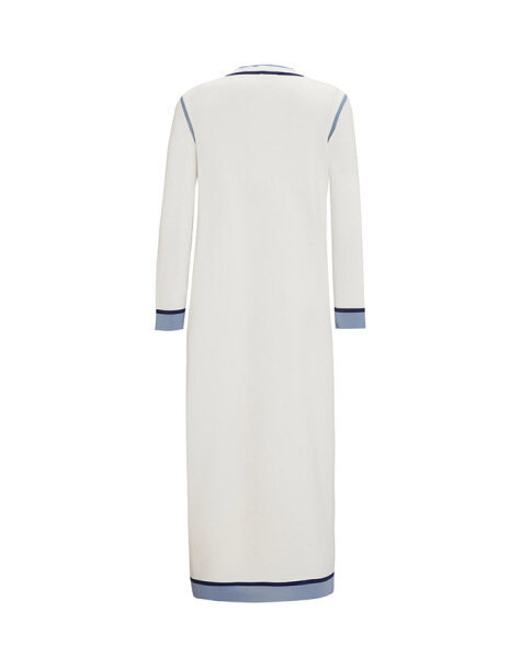 Renk Detaylı Kolsuz Triko Ekru İç Elbise - 2