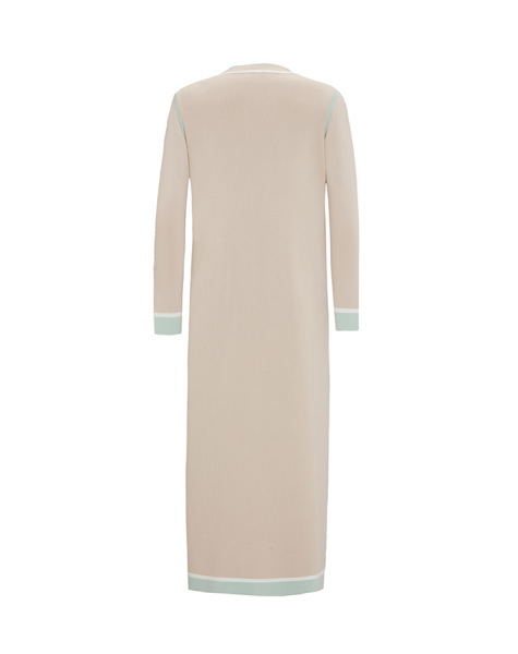 T25Y-4013 Renk Detaylı Kolsuz Triko Elbise 1021-SAND - MISS DALIDA (1)