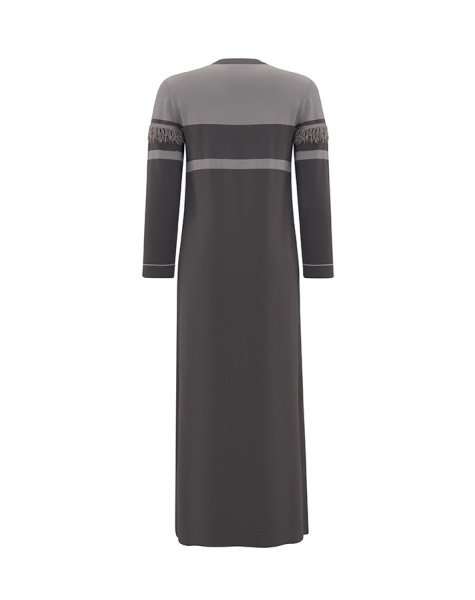 T25Y-4016 Çizgi ve Püskül Detaylı Triko Elbise 1241-CAMEL - 10