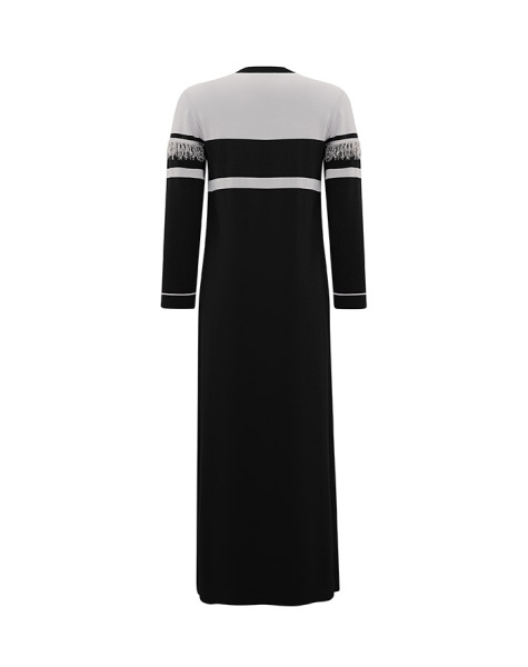 T25Y-4016 Stripe and Tassel Detailed Knitwear Dress - 12