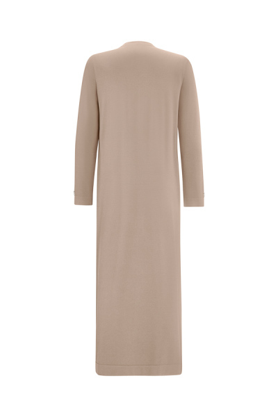 T25Y-4017 Cepleri Cupro Rahat Kesim Triko Elbise BLUE - 13