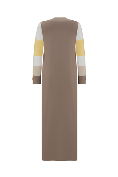 T25Y-4024 Renkli Desenli Triko Elbise BLACK - 5