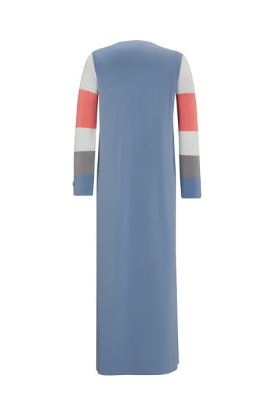 T25Y-4024 Renkli Desenli Triko Elbise BLACK - 7