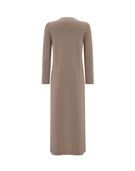 Renkli Geometrik Desenli Triko Vizon Elbise - 2