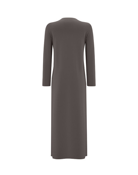 Renkli Geometrik Desenli Triko Antrasit Elbise - 2