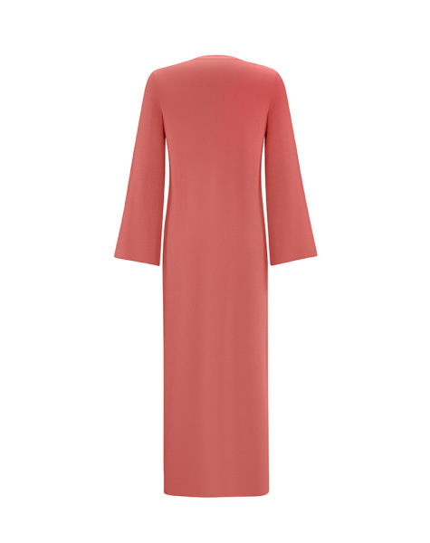 T25Y-4030 Düz Renk Basic Triko Elbise 1325-CORAL - 2