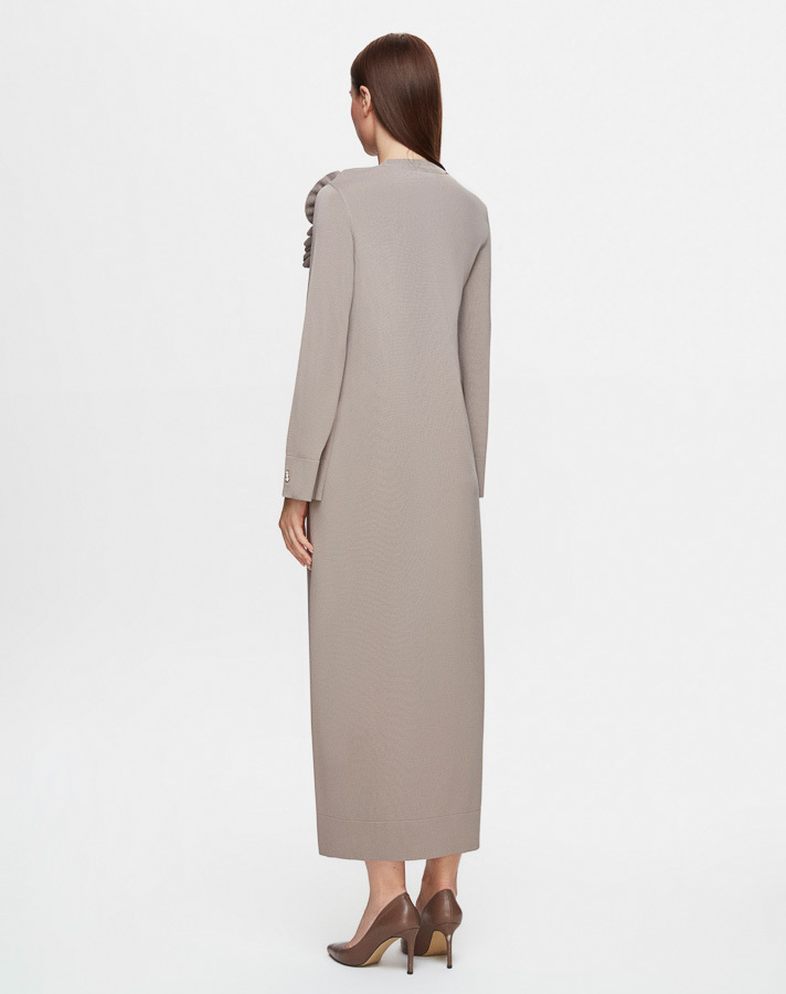 T25Y-4030 Solid Color Basic Knitwear Dress - 4