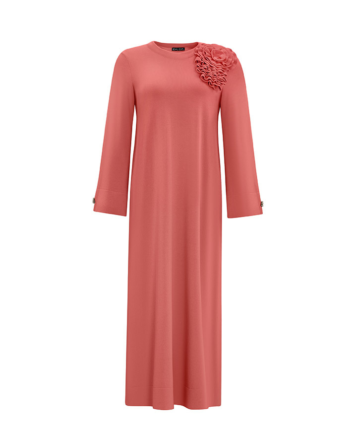 T25Y-4030 Solid Color Basic Knitwear Dress - 7