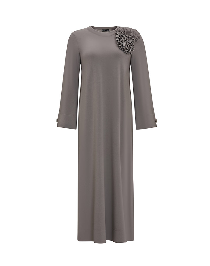 T25Y-4030 Solid Color Basic Knitwear Dress - 11