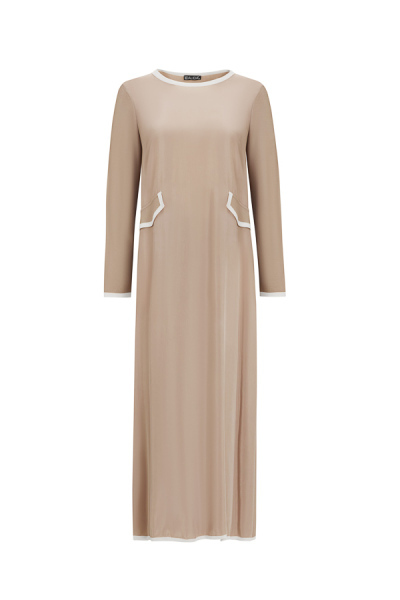 T25Y-4032 Cep Kapaklı Cupro Elbise 1318-ANTHRACITE - 4