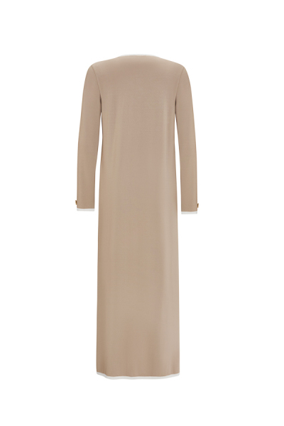 T25Y-4032 Cep Kapaklı Cupro Elbise 1318-ANTHRACITE - 5