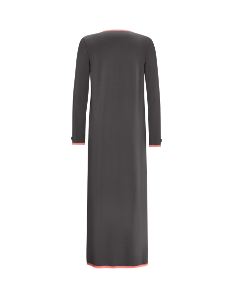 T25Y-4032 Cep Kapaklı Cupro Elbise 1318-ANTHRACITE - 9