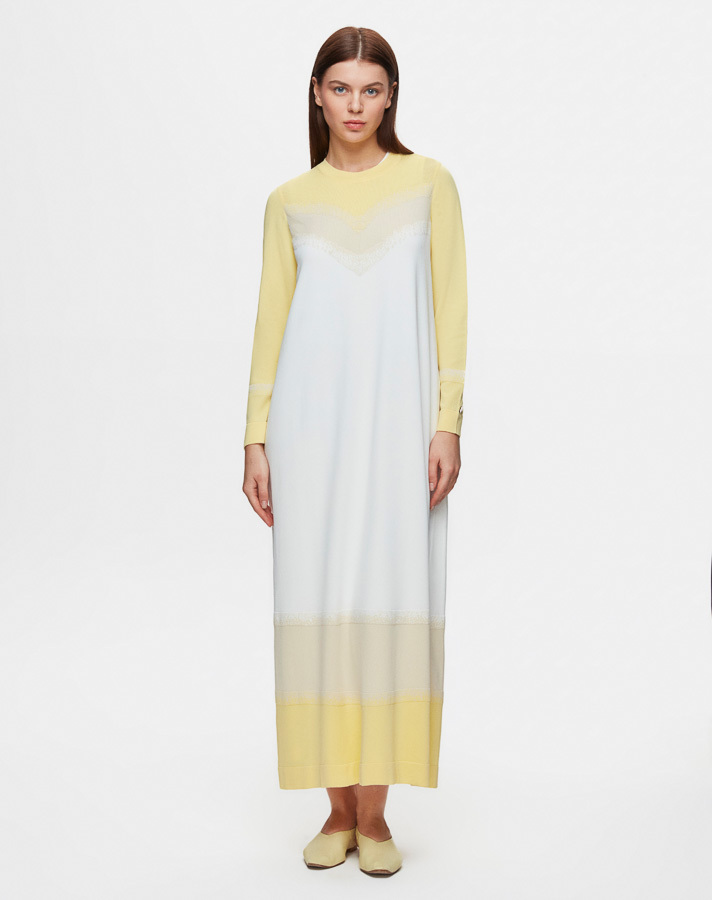 T25Y-4033 Three Color Knitwear Dress - 2