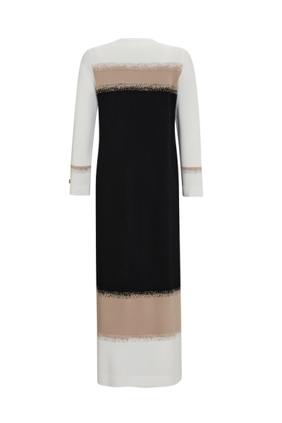 T25Y-4033 Üç Renkli Triko Elbise BLACK - 9