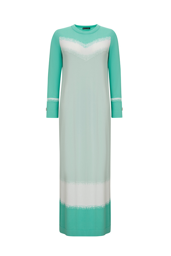 T25Y-4033 Üç Renkli Triko Elbise - 7