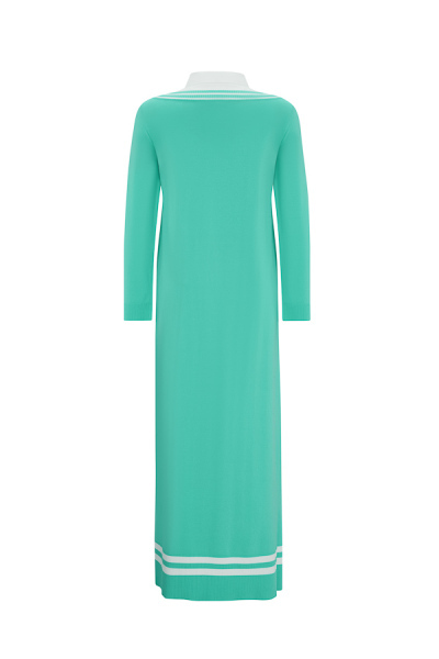 T25Y-4038 Poplin Gömlek Yaka Detaylı Triko Elbise 1241-CAMEL - 8