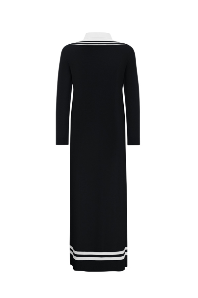 T25Y-4038 Poplin Gömlek Yaka Detaylı Triko Elbise 1241-CAMEL - 14