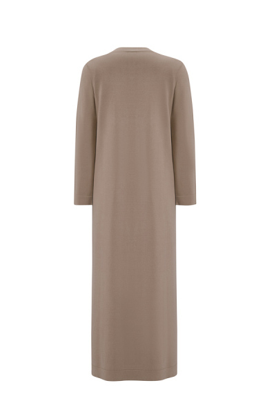 T25Y-4041 Çiçek Broşlu Triko Elbise ANTHRACITE - 13