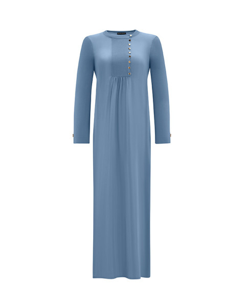 Front Ribbed Knitwear Cupro Dress - 1