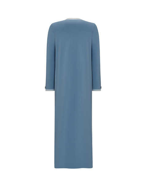 T25Y-4050 Renk Bloklu Triko Elbise 1186-BLUE - MISS DALIDA (1)