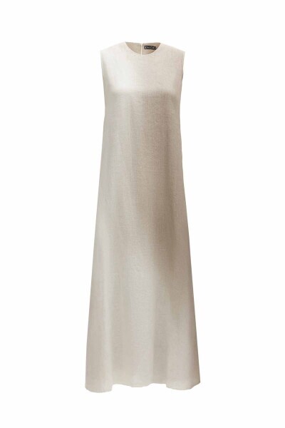 Gradient Sleeveless Linen Dress - 9