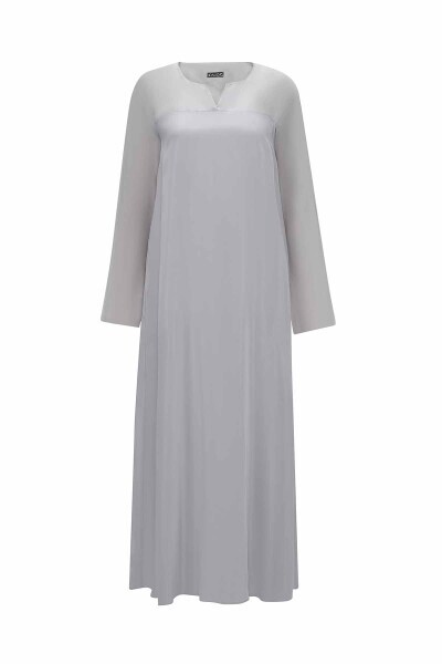Relaxed Cut Linen Detailed Cupro Dress - MISS DALIDA