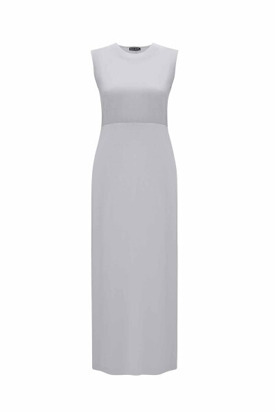 Relaxed Cut Linen Detailed Cupro Dress - MISS DALIDA (1)