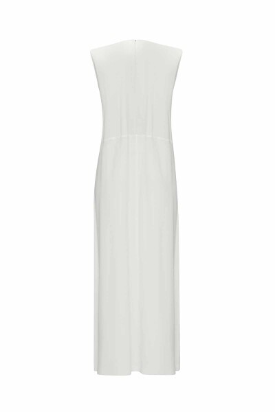 T25Y-4066 Taş Detaylı Karpuz Kollu Pamuklu Elbise NİLE - 3