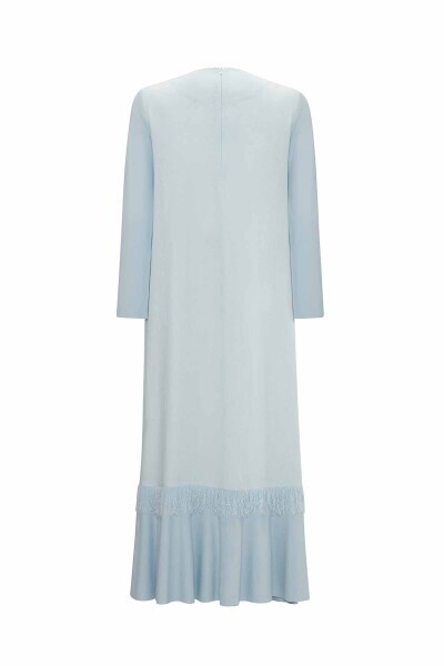 Linen Dress with Tassel Hem - 2