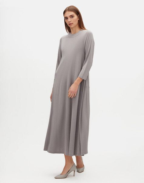 A Cut Round Neck Dress - 1