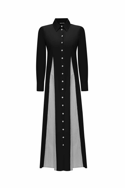 Colorful Buttoned Cotton Dress - 1