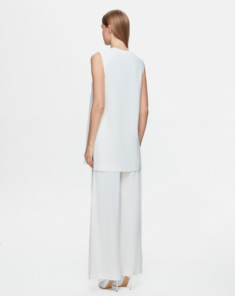 T25Y-6000 Basic Kolsuz Triko Tunik 1012-ECRU - 2