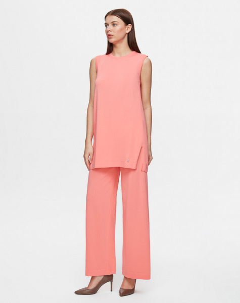 Basic Kolsuz Triko Açık Kırmızı Tunik - 2