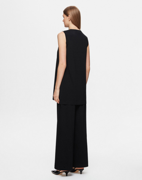 T25Y-6000 Basic Kolsuz Triko Tunik BLACK - 3