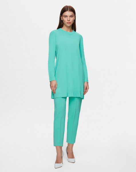 T25Y-6001 Uzun Kollu Basic Triko Tunik 1150-MİNT 