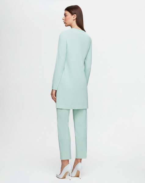T25Y-6001 Uzun Kollu Basic Triko Tunik 1243-LIGHT MİNT - 2