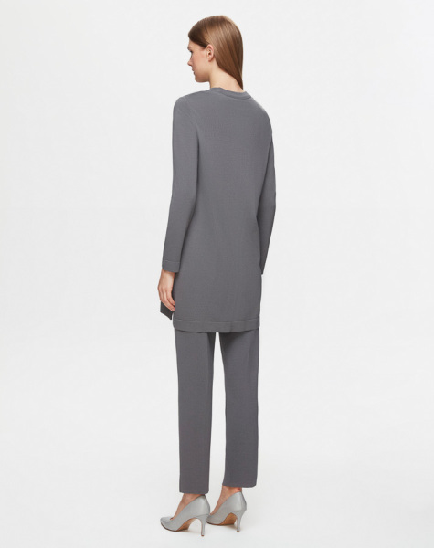 T25Y-6001 Uzun Kollu Basic Triko Tunik 1318-ANTHRACITE - 3