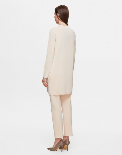 T25Y-6001 Uzun Kollu Basic Triko Tunik 1412-BUTTER - 2