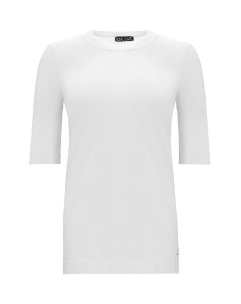 T25Y-6002 Kısa Kollu Triko Basic Tunik 1012-ECRU 