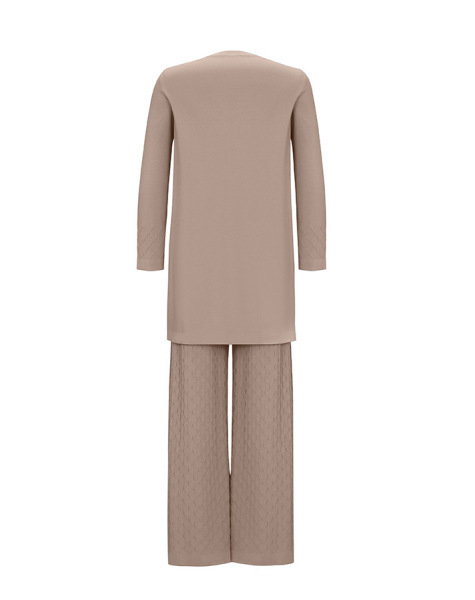 Baklava Dilimli Triko 1179-GREY Tunik - 8