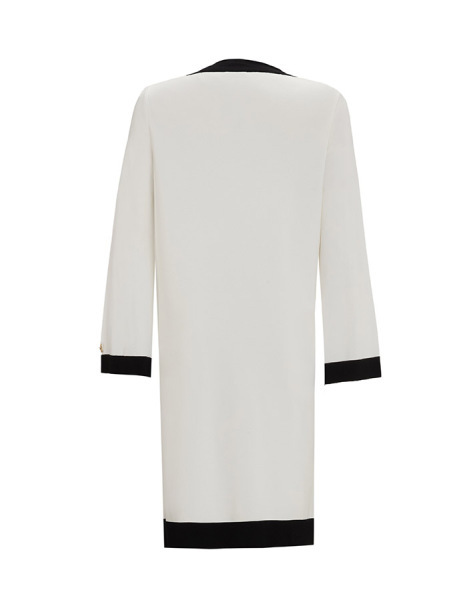 T25Y-6006 Yanı Yırtmaçlı V Yaka Triko Tunik 1012-ECRU - 2