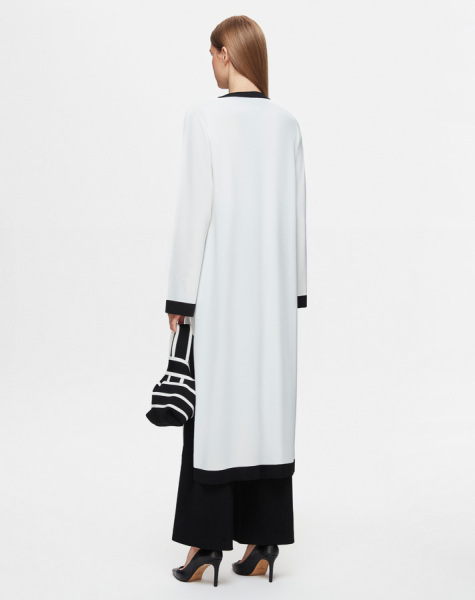 V Yaka Uzun Triko 1179-GREY Tunik - 4