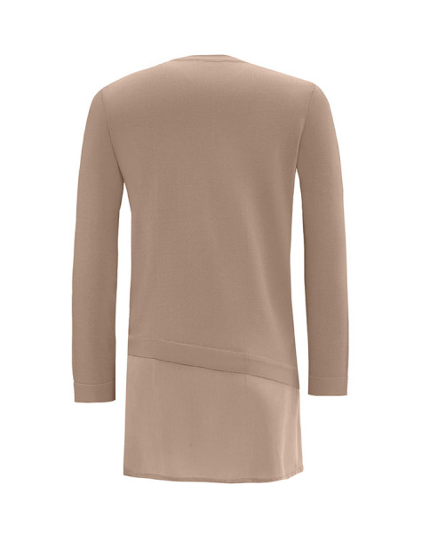 T25Y-6009 Etek Ucu Cupro Asimetrik Kesim Triko Tunik - 9