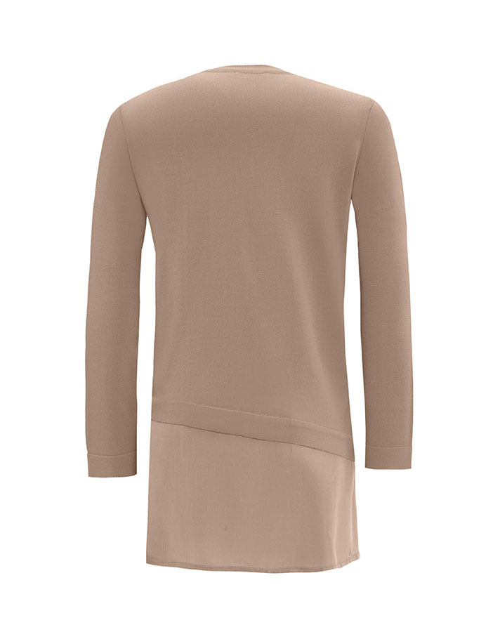 T25Y-6009 Etek Ucu Cupro Asimetrik Kesim Triko Tunik - 9