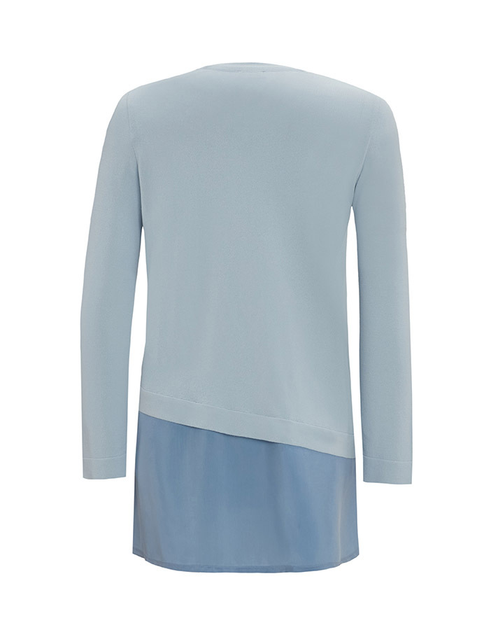 T25Y-6009 Skirt End Cupro Asymmetrical Cut Knitwear Tunic - 7