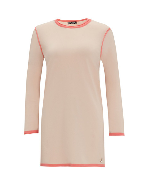 T25Y-6010 Yanları Kıvırmalı Renkli Triko Tunik 1021-SAND - 4
