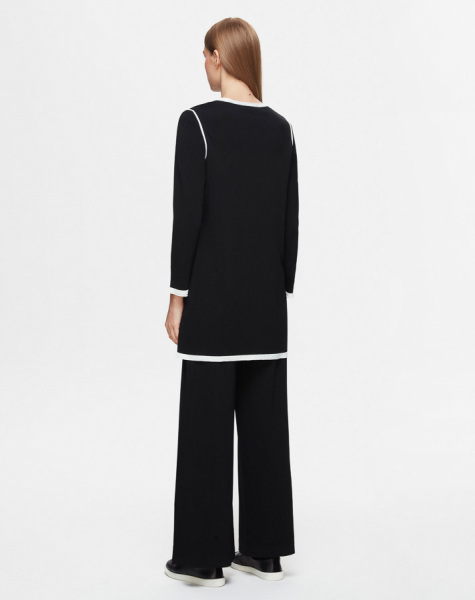 Yanları Kıvırmalı Renkli Triko 1021-SAND Tunik - 3