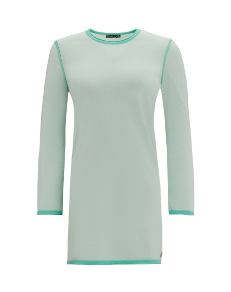 T25Y-6010 Yanları Kıvırmalı Renkli Triko Tunik 1243-LIGHT MİNT - MISS DALIDA