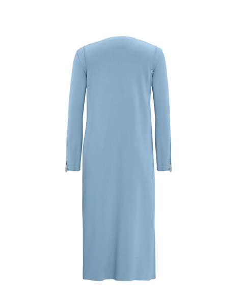 T25Y-6013 Bileği Fermuarlı Düz Renk Triko Tunik 1179-GREY - 9